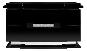 Raisins bedside table Black lacquered Clear crystal - Lalique